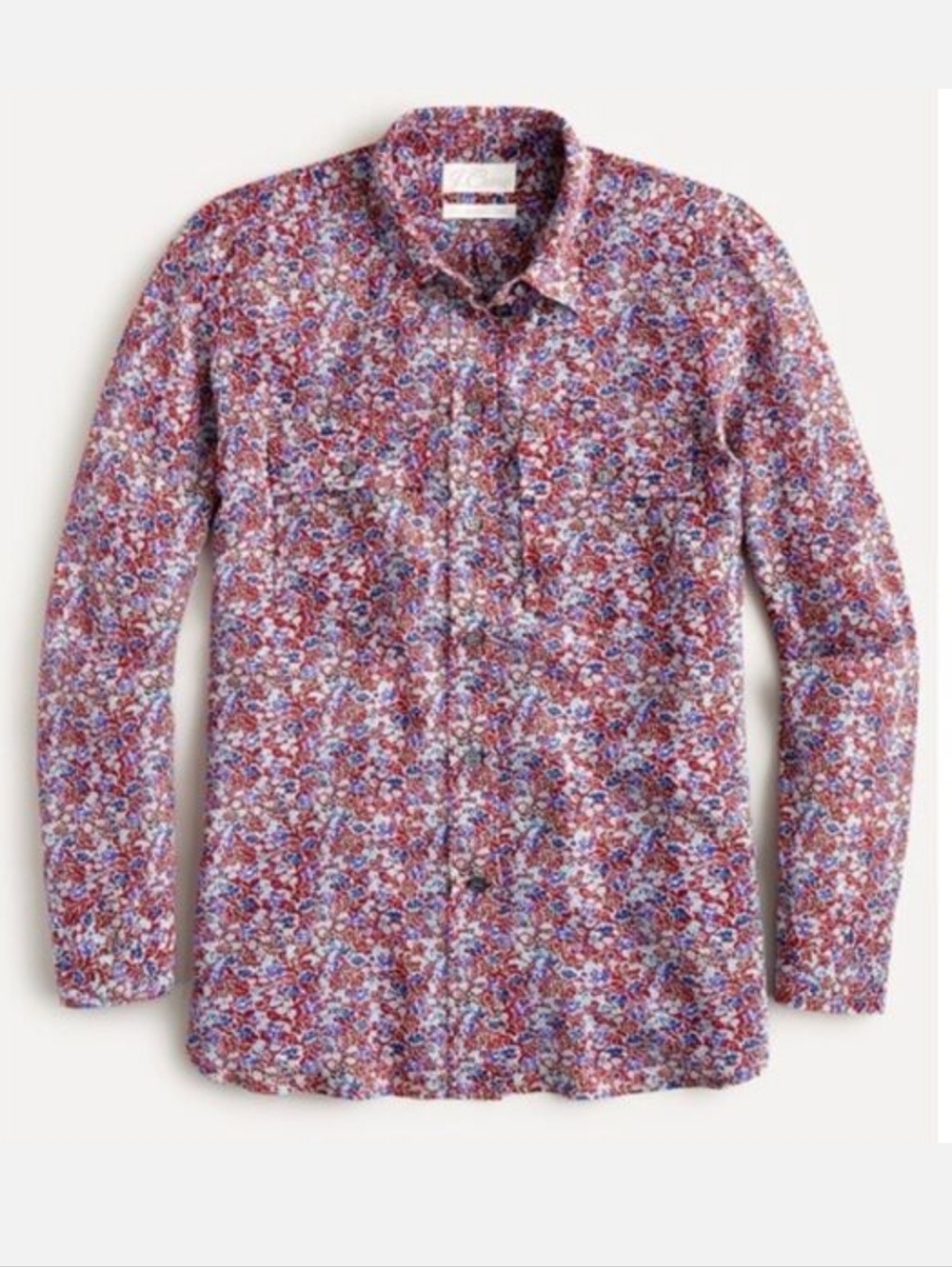 J. Crew Pink Floral 100% Silk Button-Down Shirt Contemporary Spring Summer 10